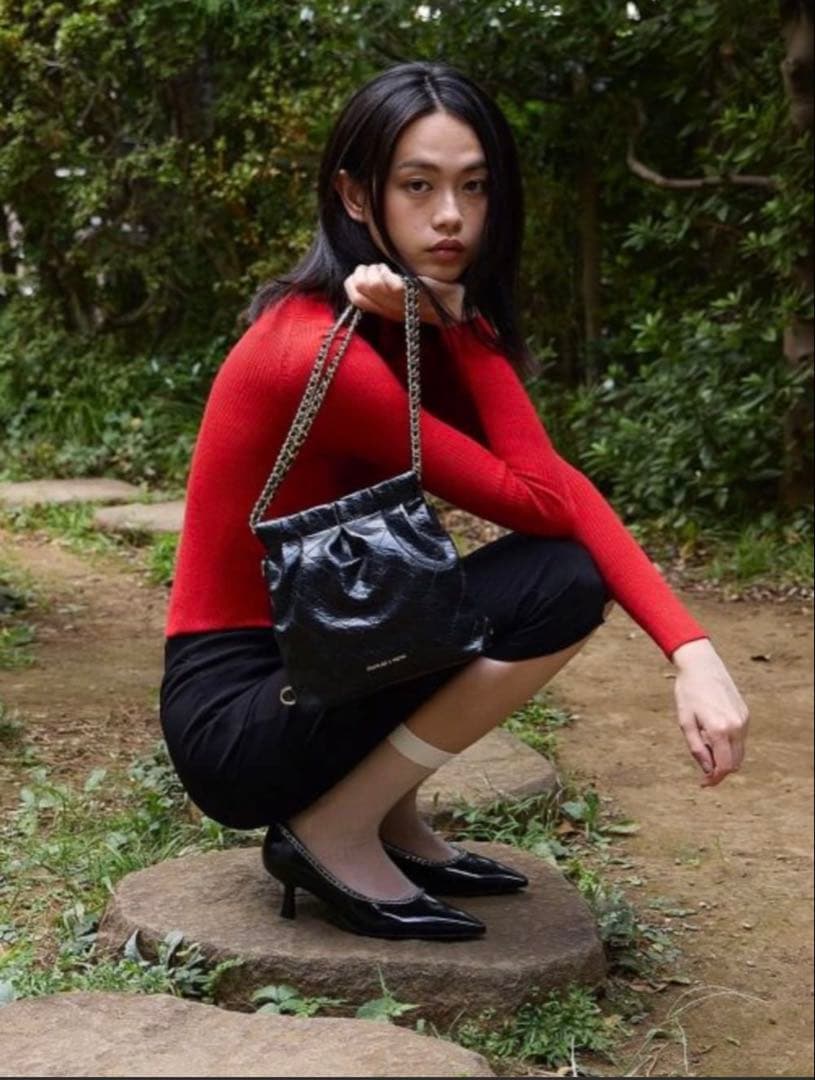 CHARLES & KEITH ドゥオ チェーンハンドルツーウェイバックパック