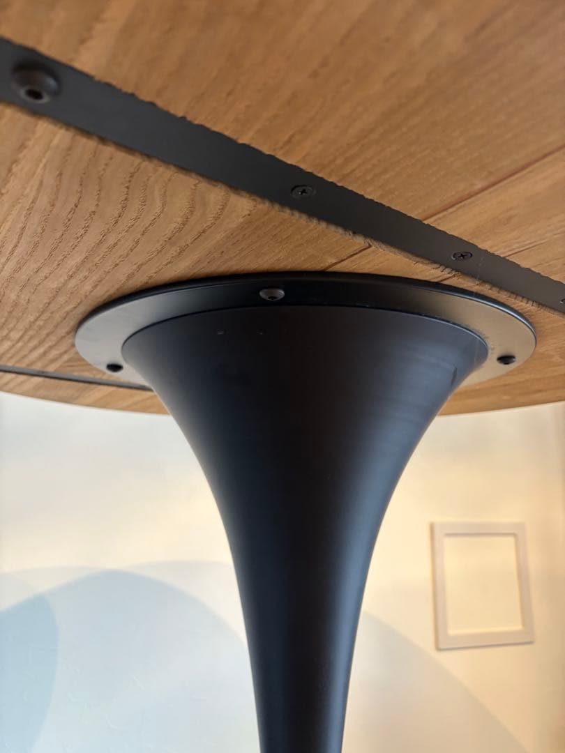 【送料無料・大幅値下】木×スチール円形テーブル