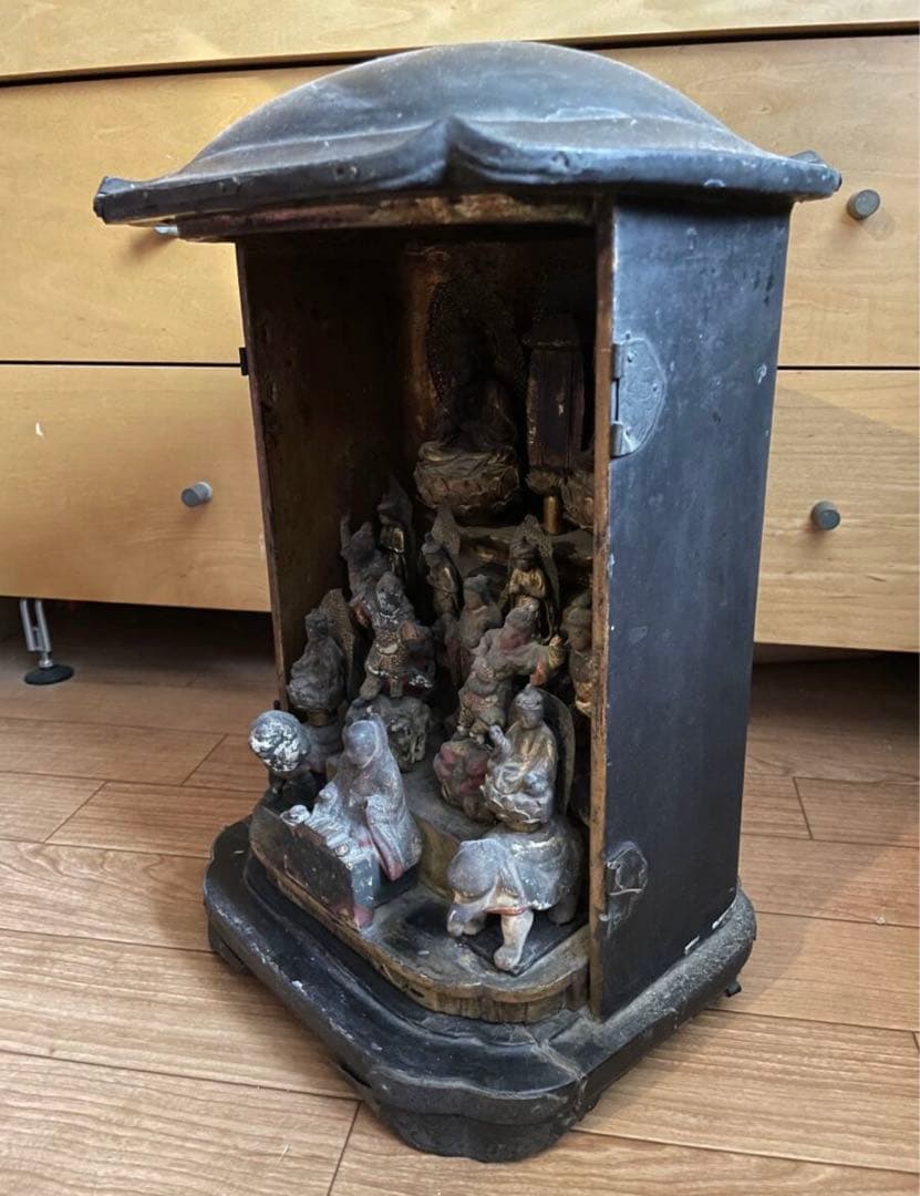 厨子入 十三仏 仏教美術 木彫極彩色 仏像 江戸時代