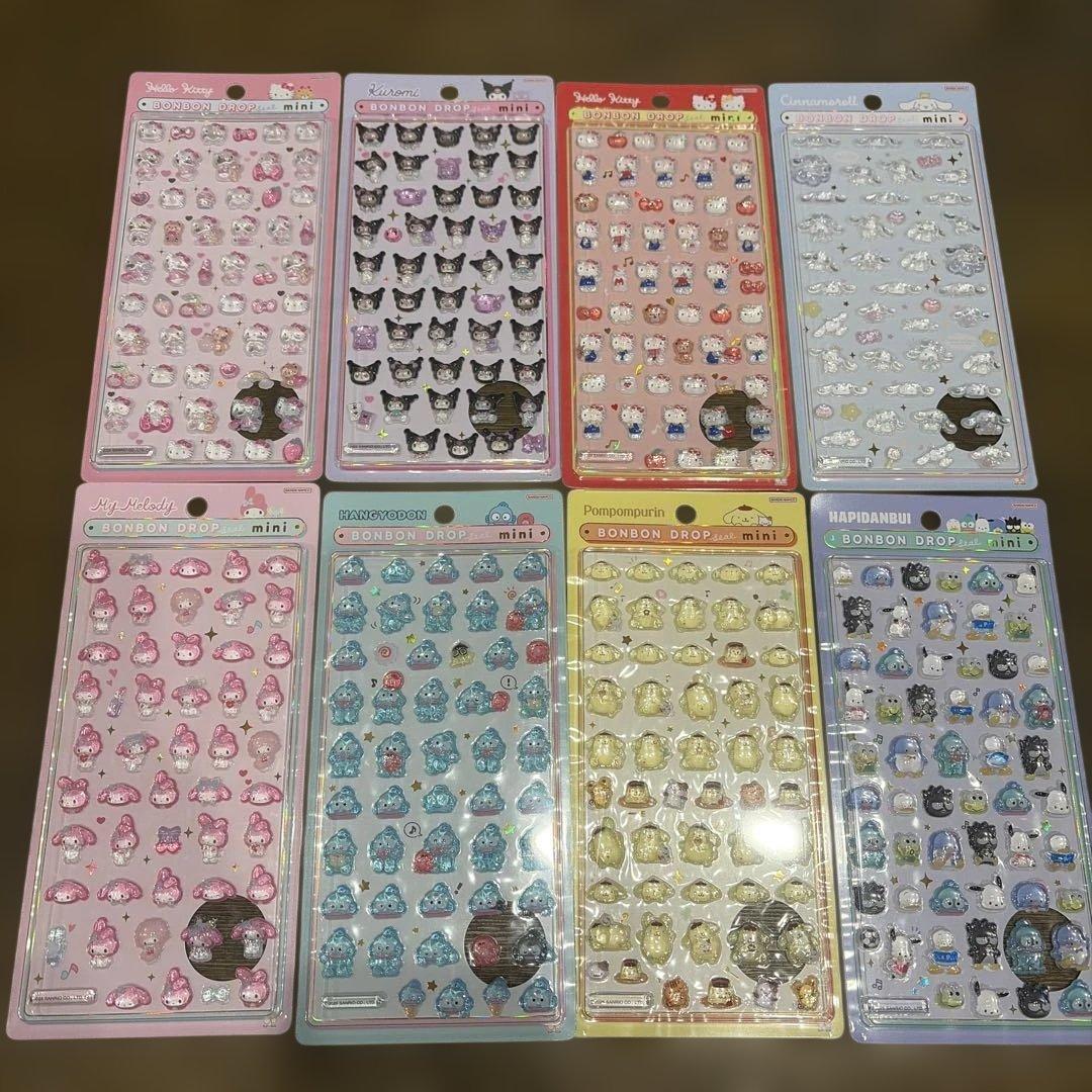 国内正規品　サンリオ　ボンボンドロップシールミニ　サンスター　8種類　本日発送