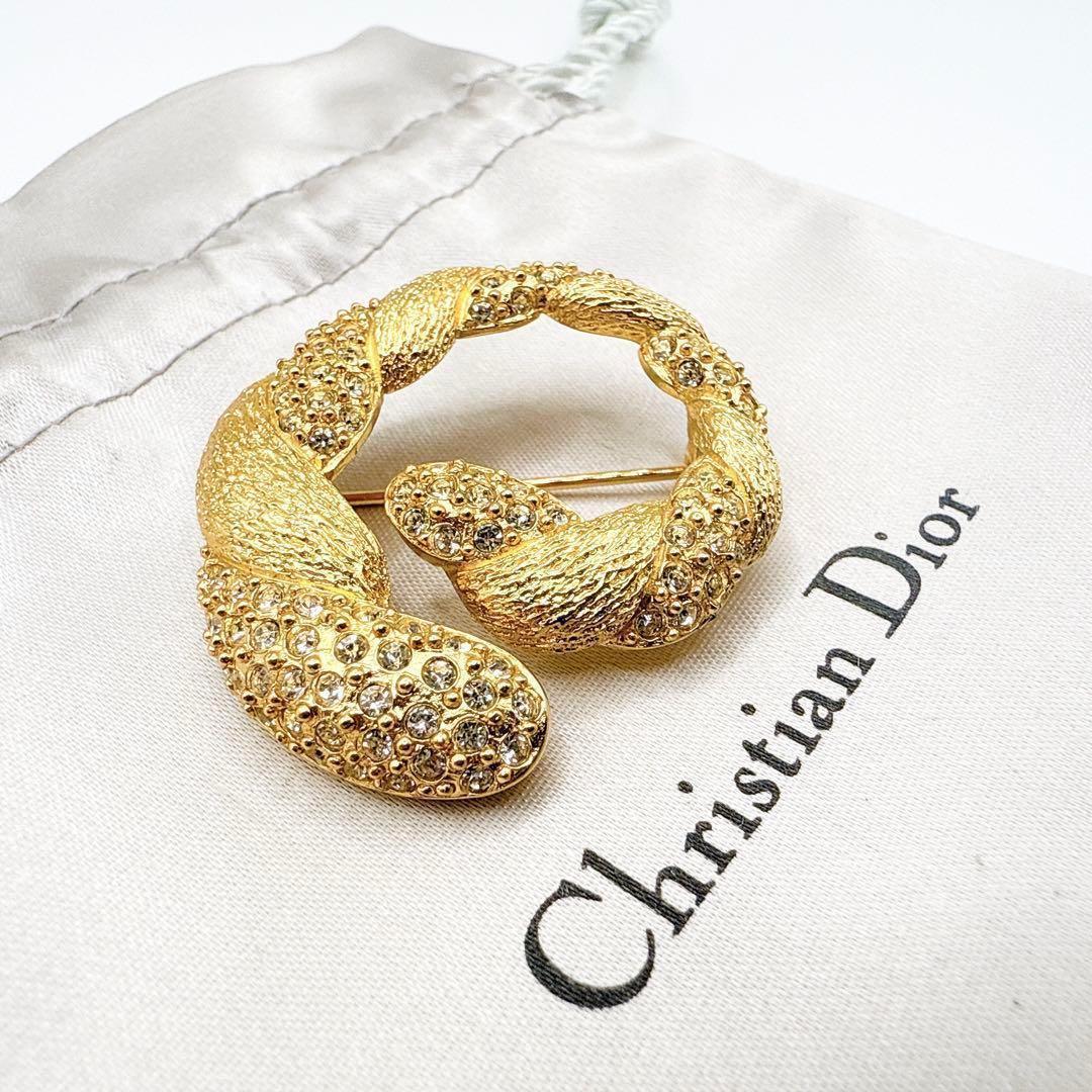 2696 極美品✨Dior　ブローチ　CD　ロゴ　希少　刻印