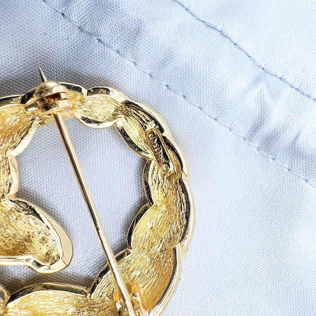 2696 極美品✨Dior　ブローチ　CD　ロゴ　希少　刻印