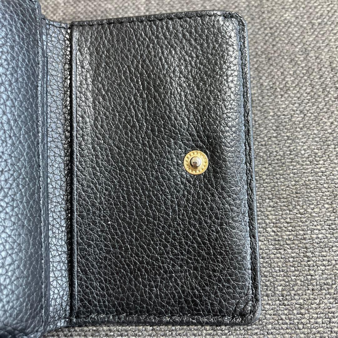 【MARY QUANT】ミニウォレット　財布　レター型　ブラック