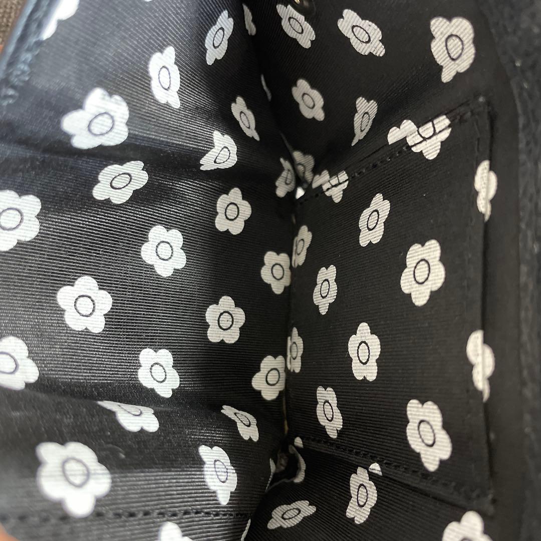 【MARY QUANT】ミニウォレット　財布　レター型　ブラック