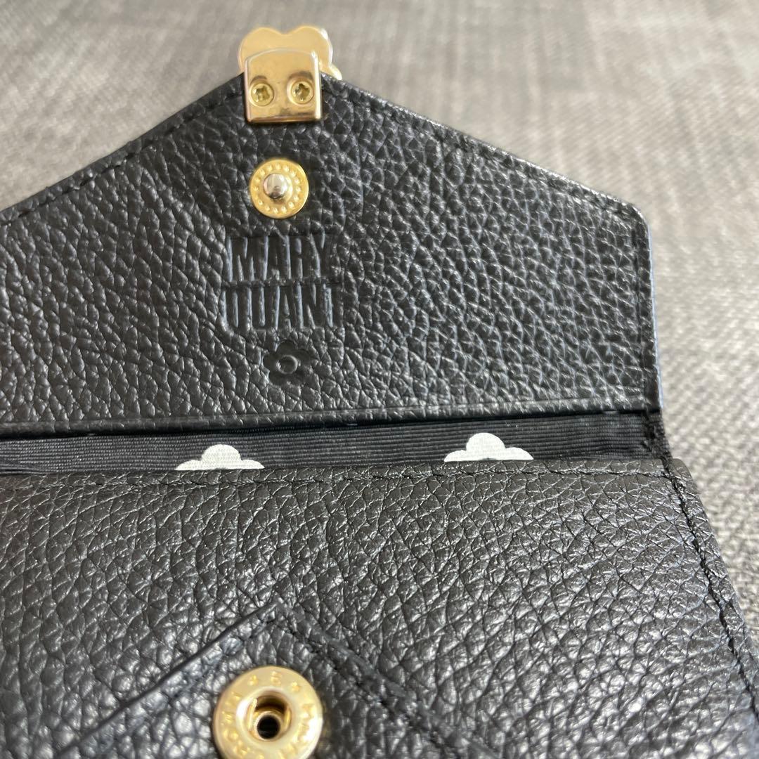 【MARY QUANT】ミニウォレット　財布　レター型　ブラック