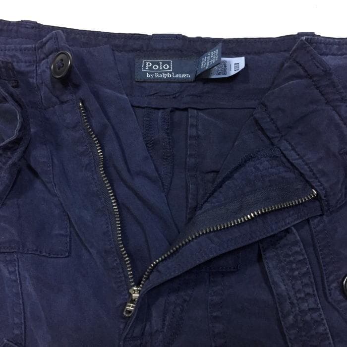 極美品￥37,400 ポロラルフローレン リネンブレンド ツイル カーゴ パンツ