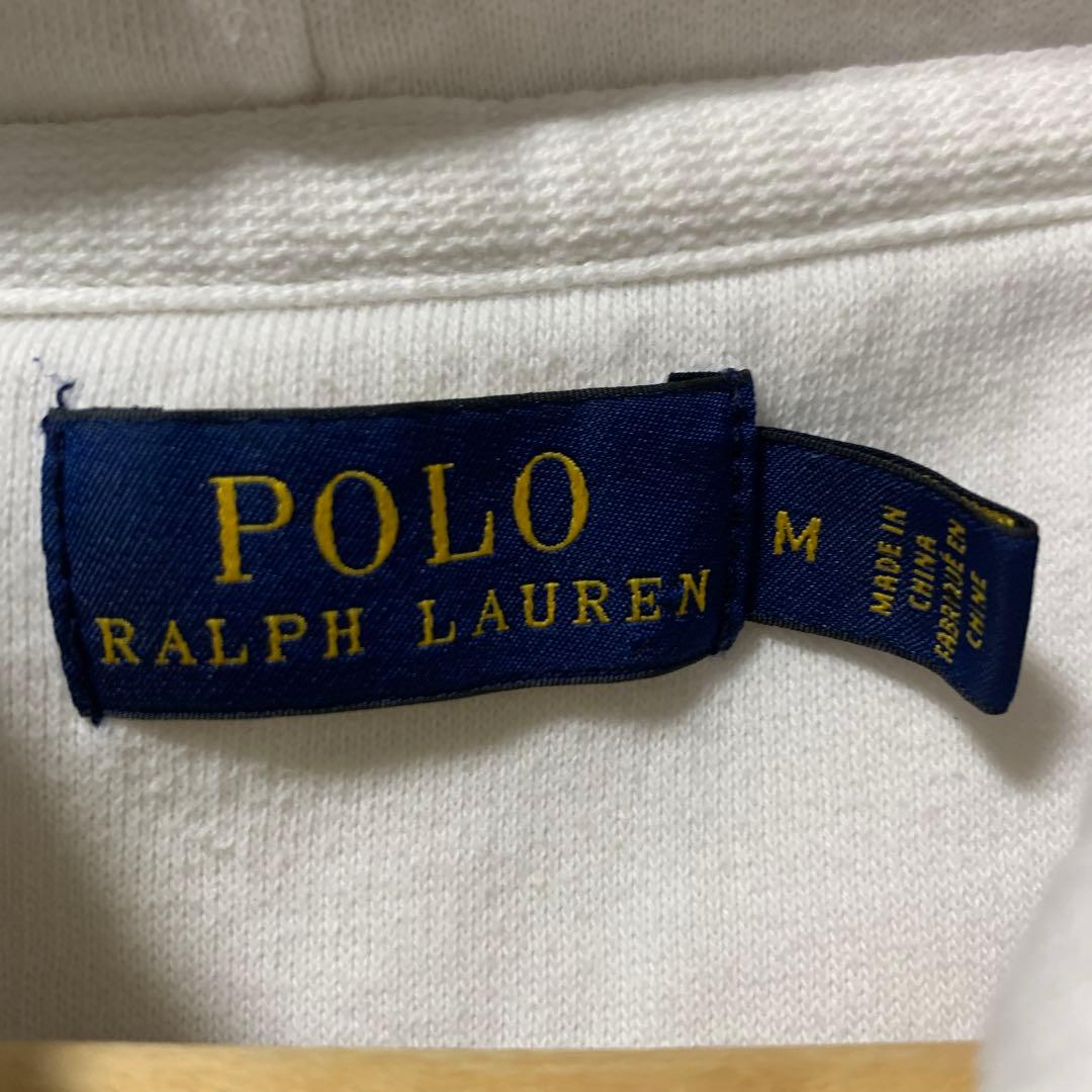 Polo Ralph Lauren ホワイト ビックポニーY2Kジップパーカー