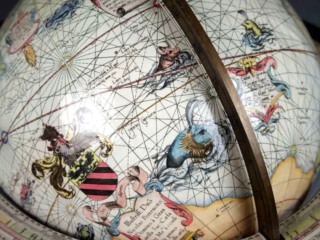 【コロニアル　地球儀】アンティークstyleインテリア　オーセンティックモデル社