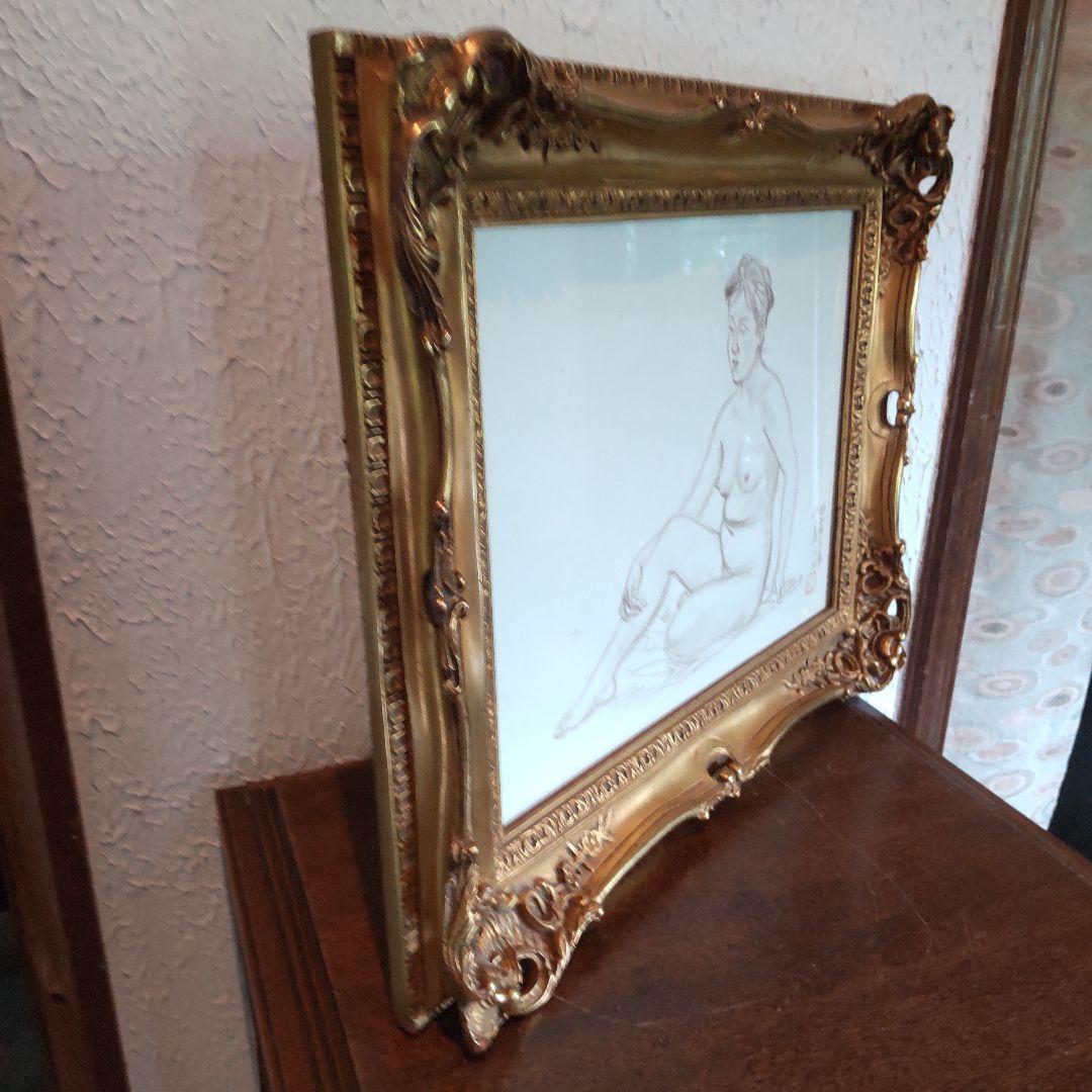 伊東深水 真筆作品 裸婦デッサン画