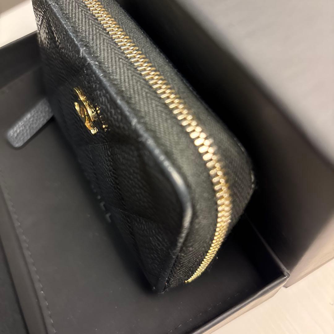 CHANELマトラッセ キャビアスキン小銭入れ 近年モデル