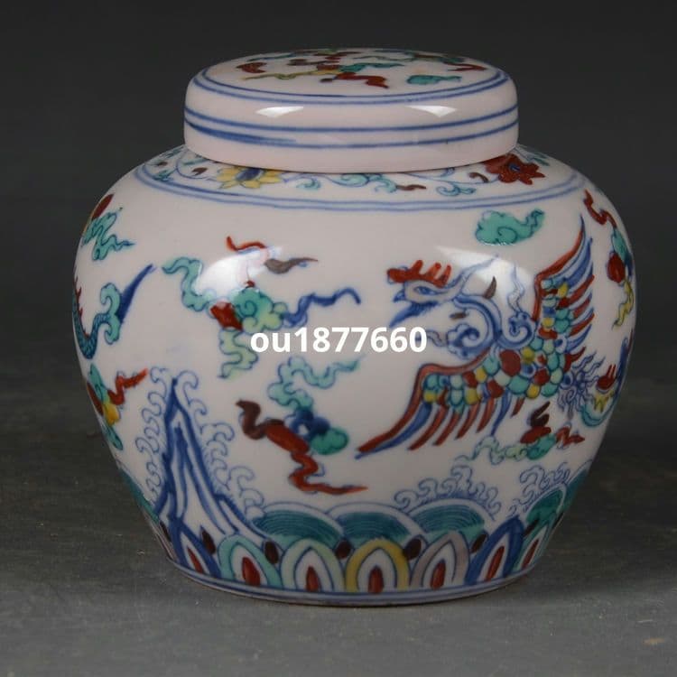 斗彩龍鳳紋紅胎天字壺 茶壺 景徳鎮 陶磁器 装飾品 現代工芸品 美術品 置物