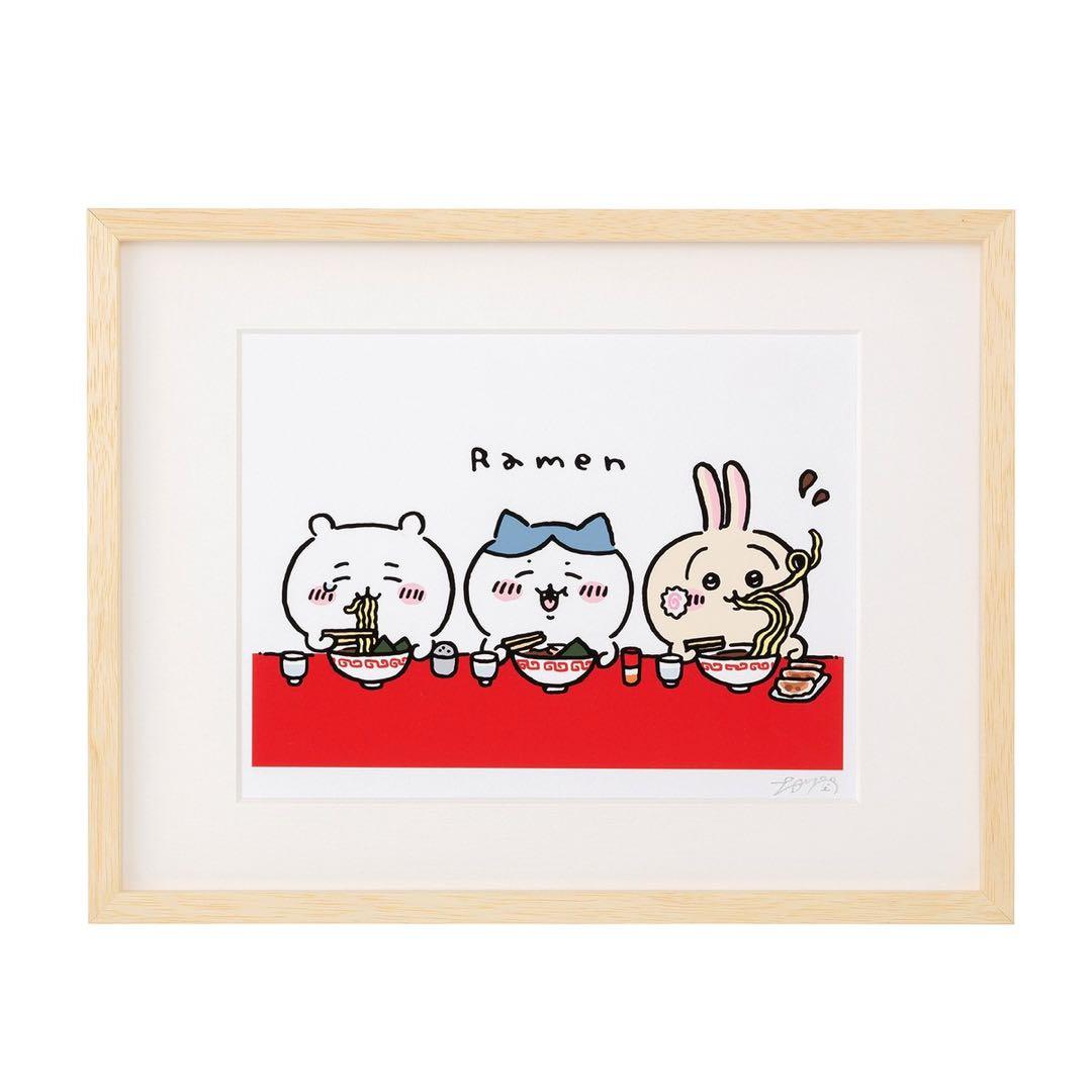 ちいかわ　ナガノ先生直筆サイン　アートフレーム　ラーメン