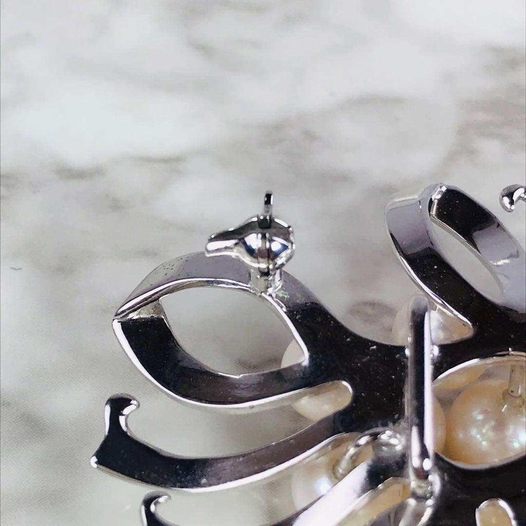 【極美品】TASAKI　タサキ　田崎　アコヤパール ブローチ　帯留　シルバー