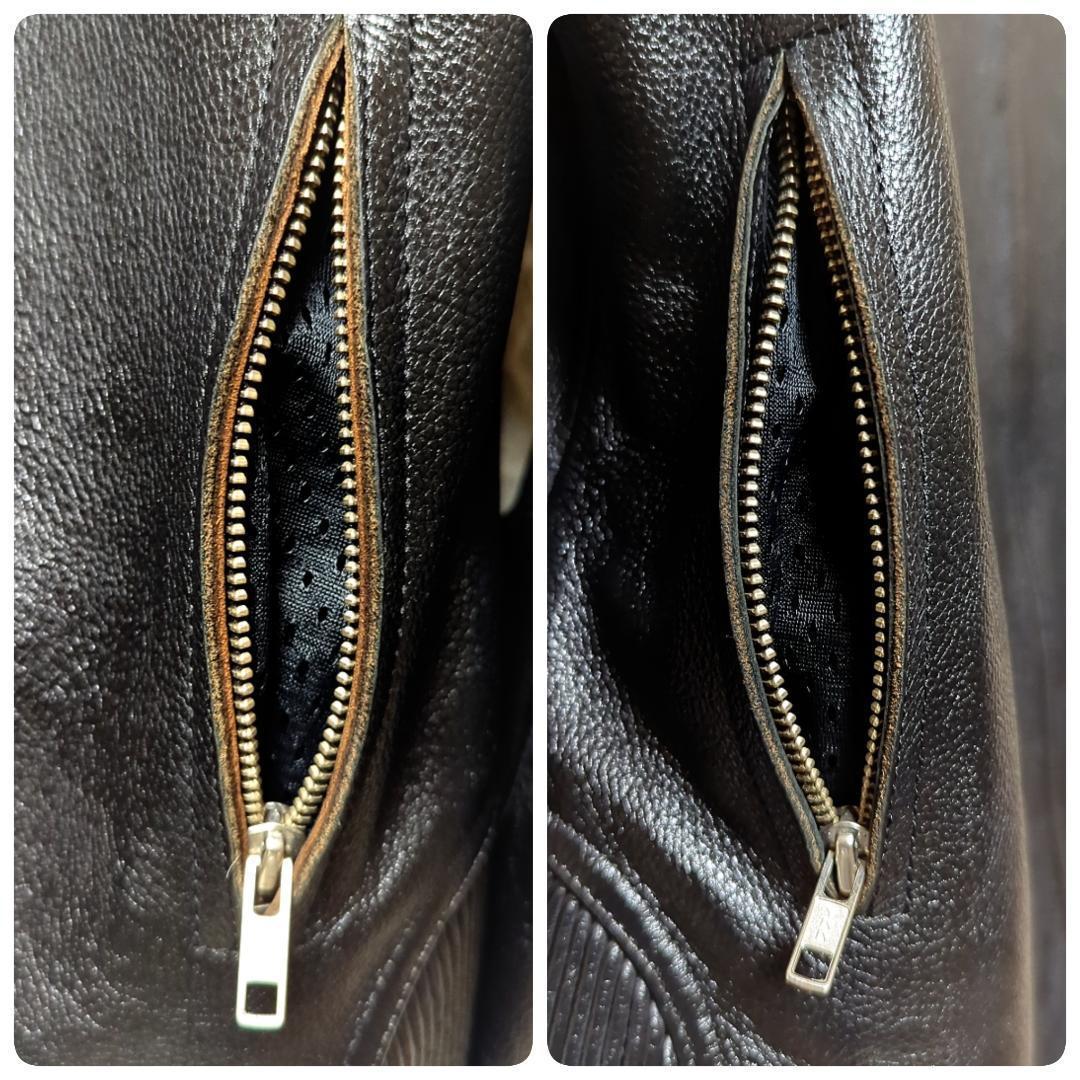 【大きい】KOMINE コミネ ライディングレザージャケット 3XL 赤黒