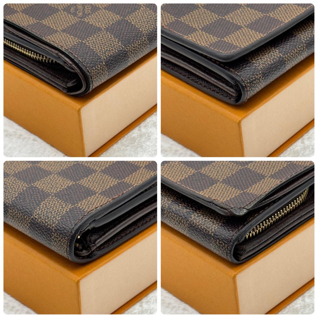 新型 ルイヴィトン ダミエ ポルトモネビエ トレゾール 折り財布 A433