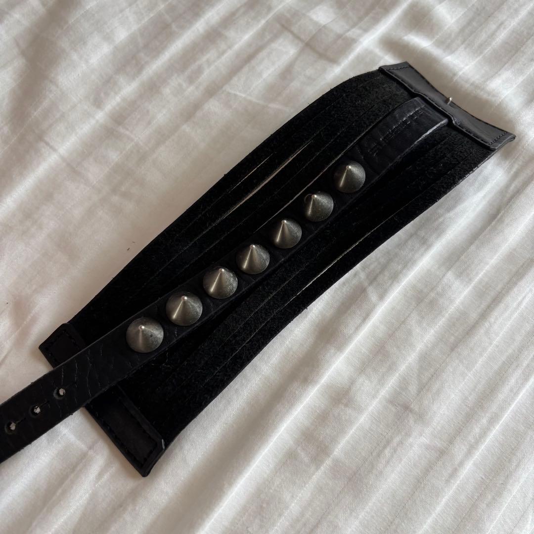 ⭐︎BLACK MEANS⭐︎ブラックレザースタッズバングル