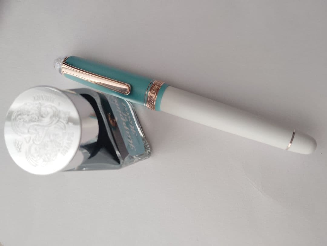 【美品】ブルーバード センチュリー Мニブ 石丸堂限定インク付 プラチナ万年筆