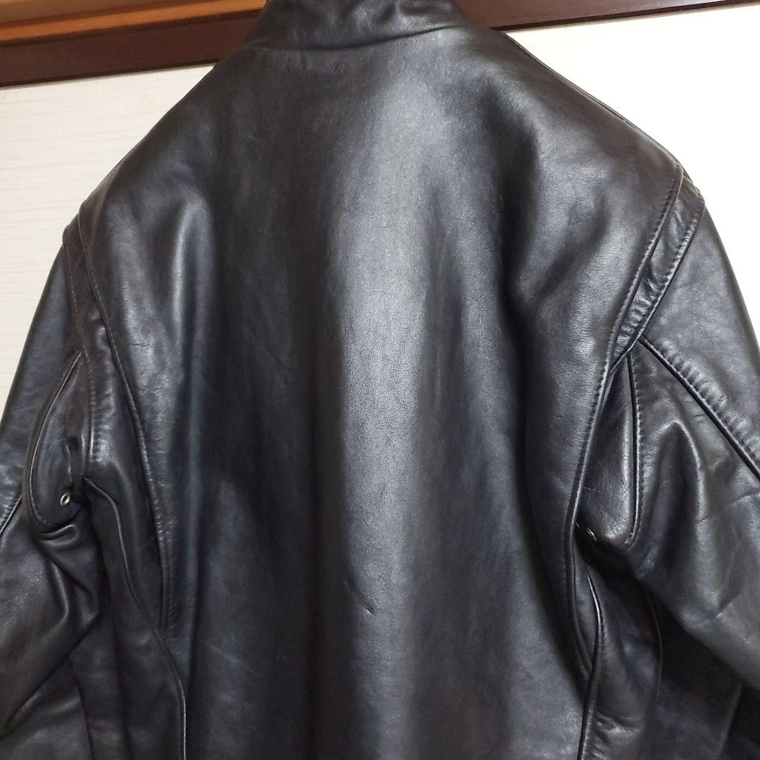 〖美品〗Schott ブラック レザー シングルライダースジャケット　641