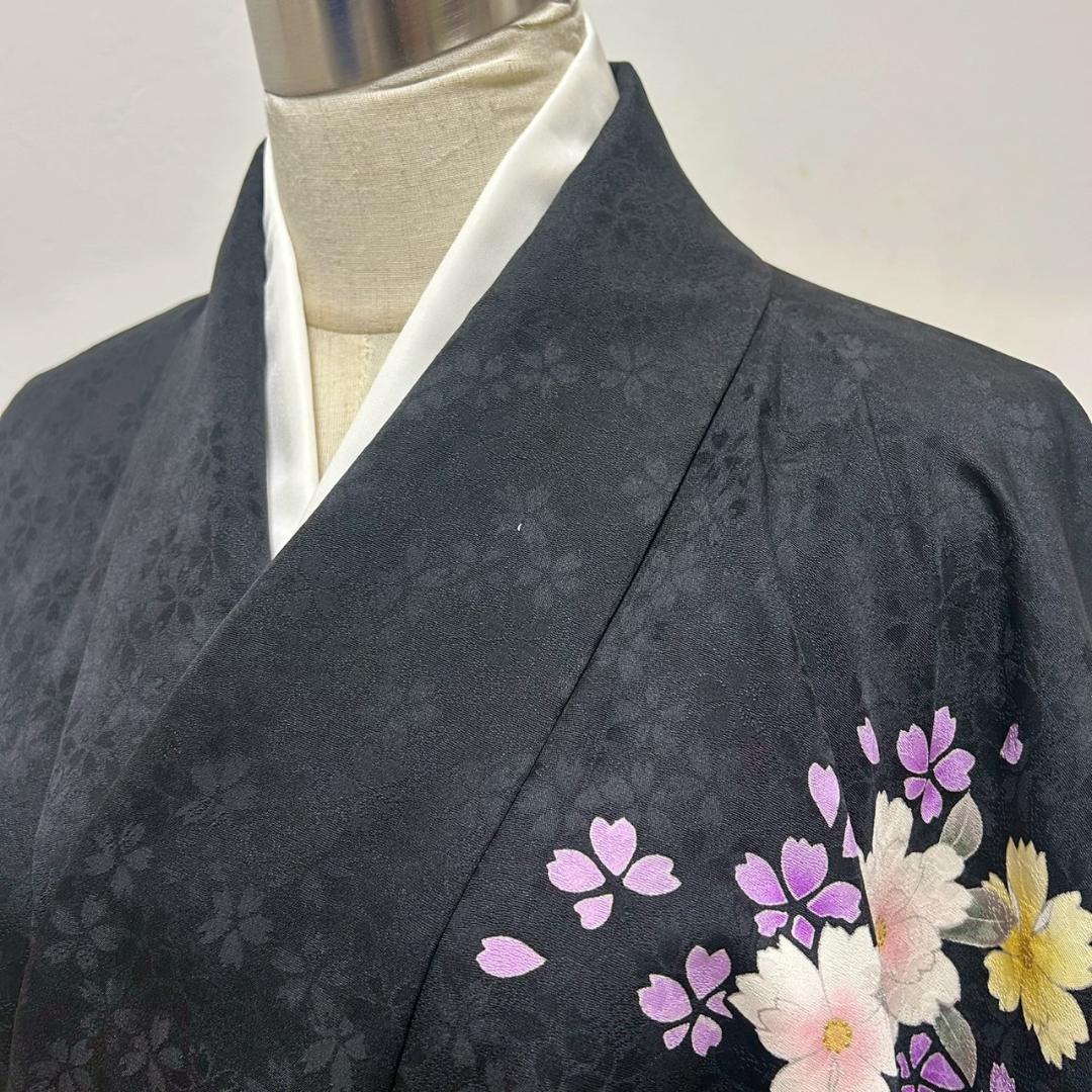 KP1764 振袖 身丈174cm 正絹 着物 成人式 トールサイズ