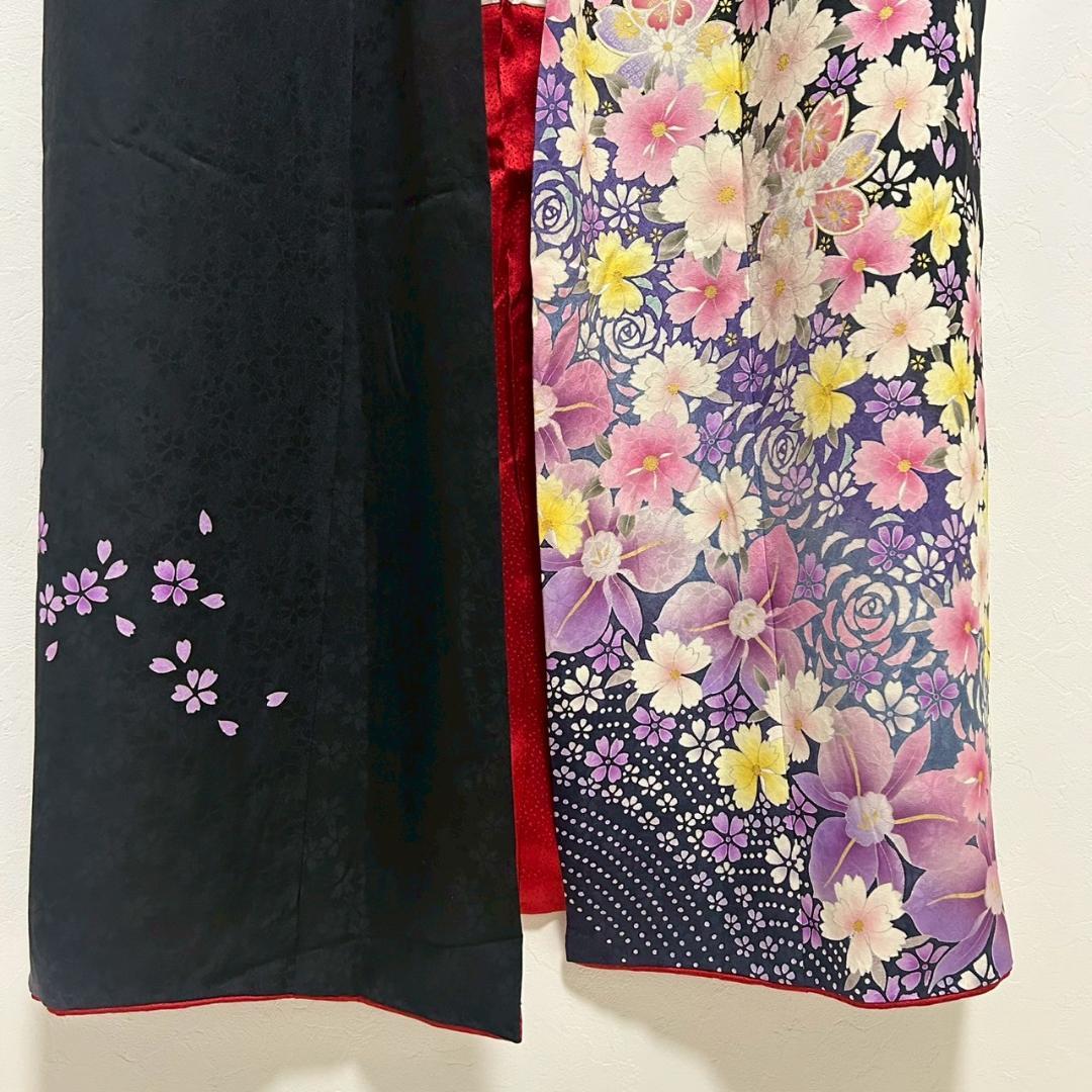 KP1764 振袖 身丈174cm 正絹 着物 成人式 トールサイズ