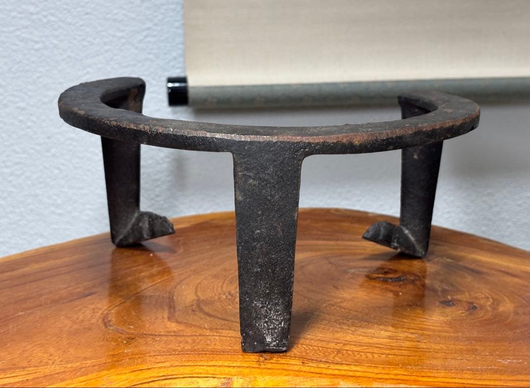 道安風炉（前欠け風炉） 五徳 底瓦 3点 茶道具