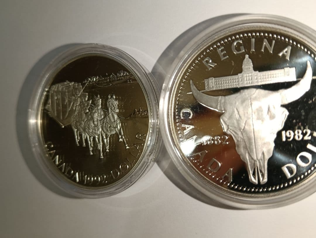 R*a様 カナダ王立造幣局プルーフ銀貨「駅馬車」＆「バイソン」
