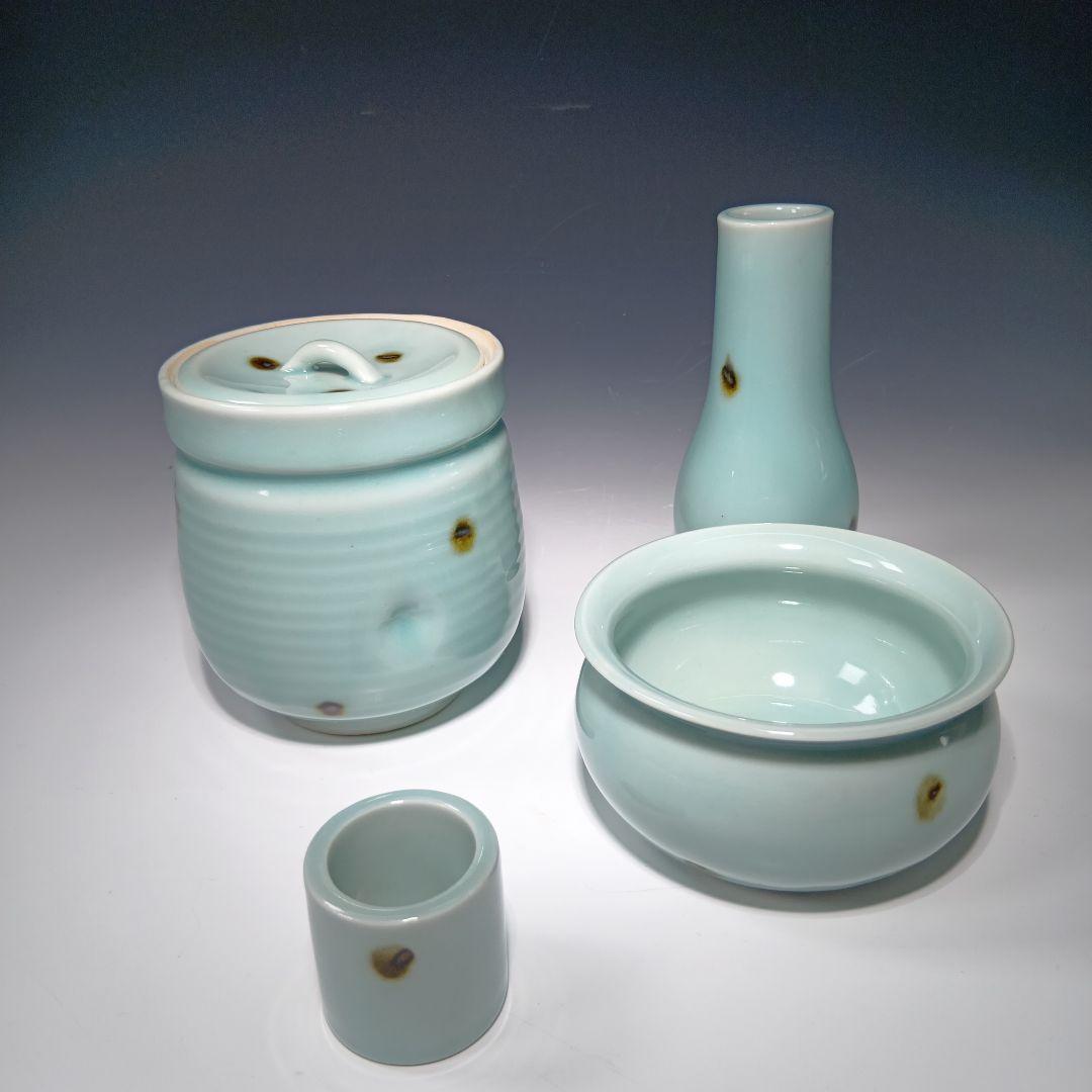 最後値下げ茶道具　飛青磁　皆具一式