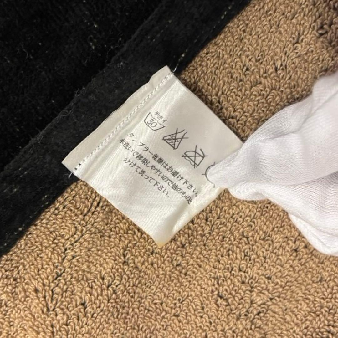 CHANEL ビーチタオル　ブラック×ベージュ