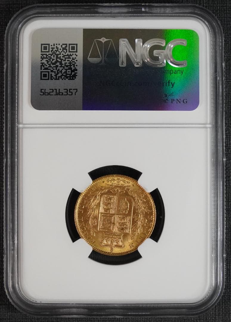 1871 ヴィクトリア ソブリン 金貨 NGC MS64 シールド ヤングヘッド