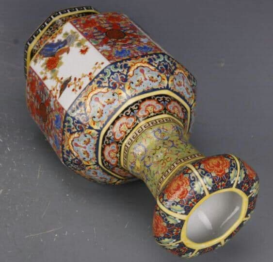 清朝 乾隆年製 エナメル 花瓶 工芸品 磁器 置物 アンティーク コレクショ7