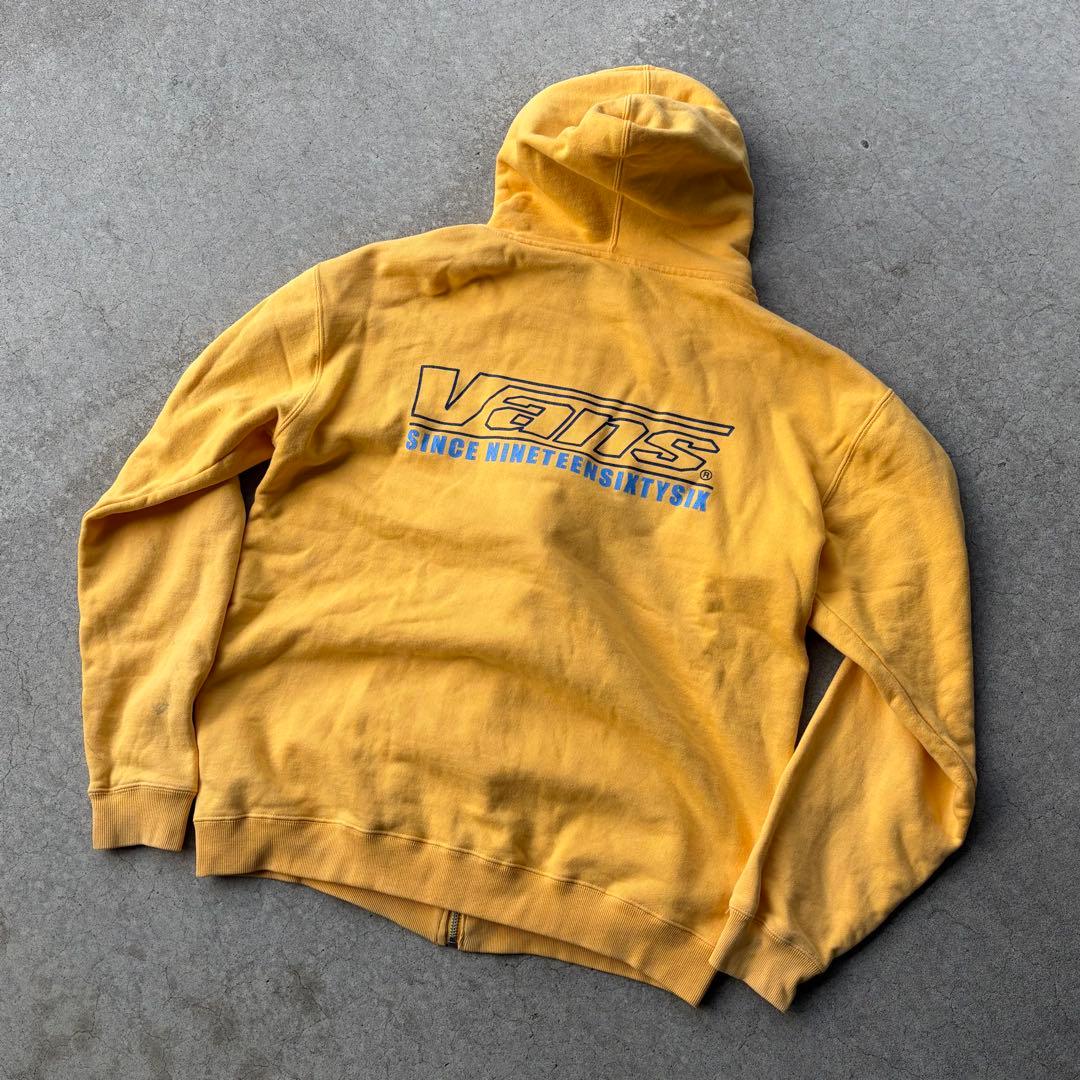 希少 90s VANS ジップアップ パーカー フーディー フェード USA