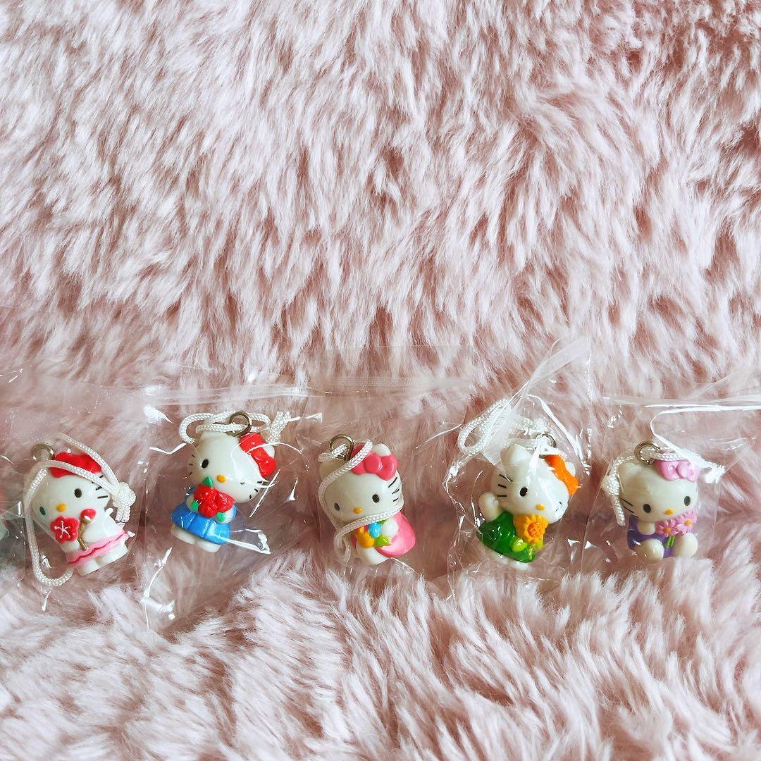 希少レア　ハローキティ　フラワーズ　ストラップ　花言葉　サンリオ　平成レトロ