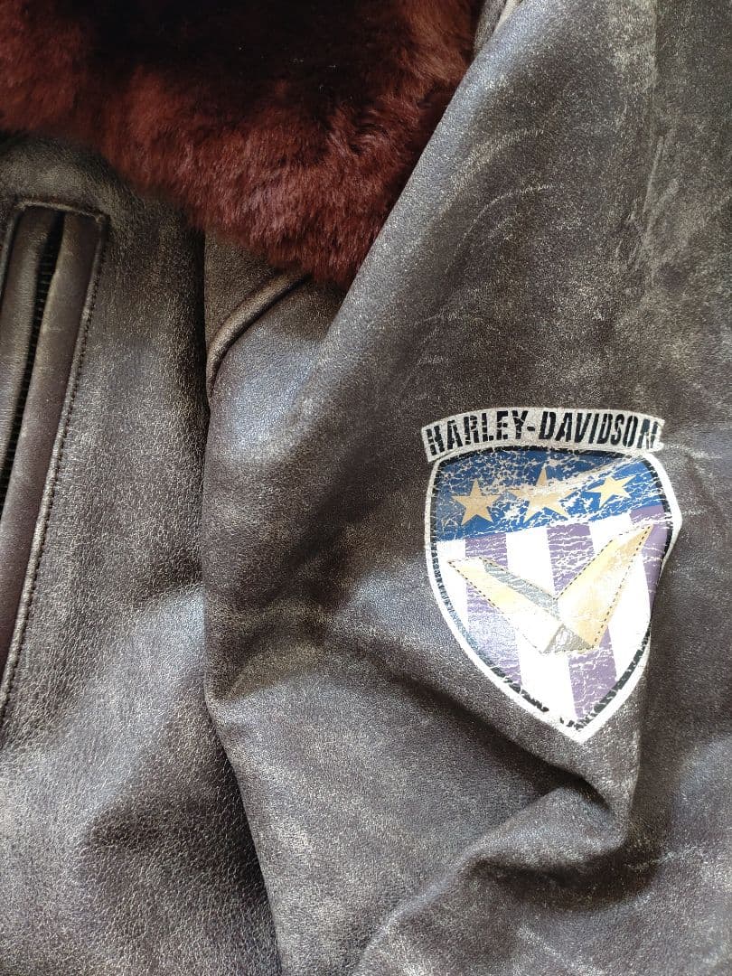 ☆ハーレーダビットソン☆本革/レザージャケット /ブラウン☆Sexy&cool☆