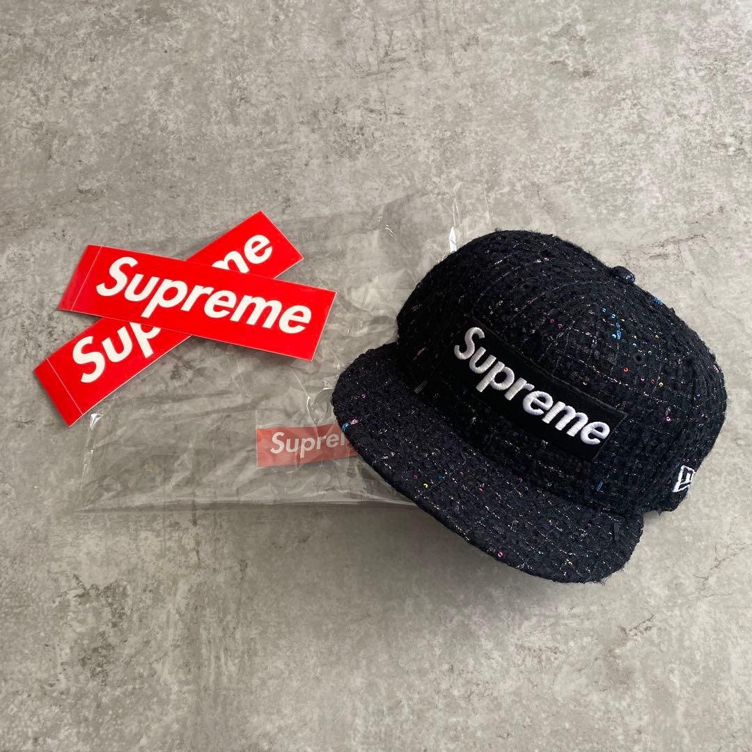 Supreme Boucle Box Logo New Era 黒 59.6cm