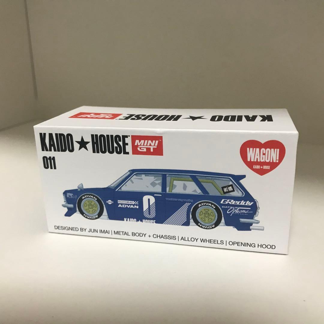miniGT ダットサンKAIDO 510ワゴン　ブルー　開封品