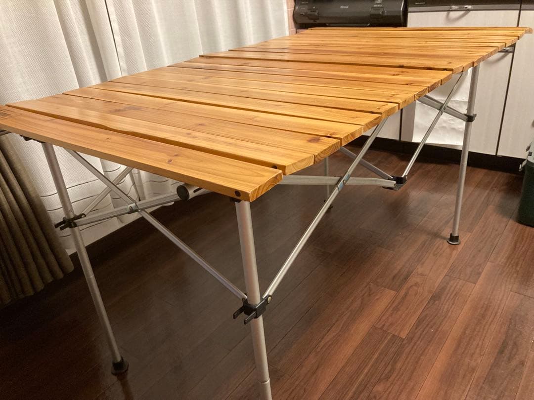 Coleman 折りたたみ木製テーブル ナチュラルウッドロールテーブル120廃盤