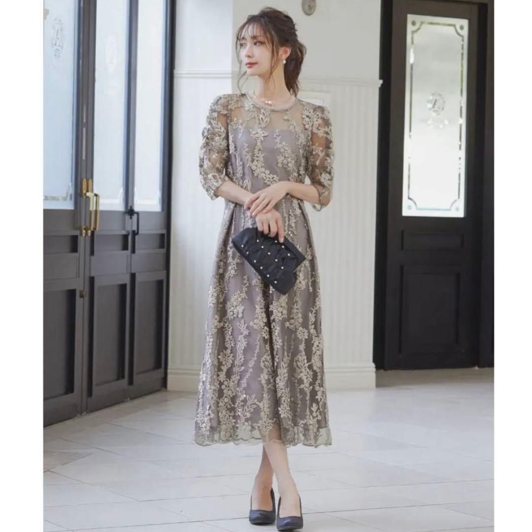 niana 刺繍 パーティードレス ワンピース 結婚式お呼ばれ