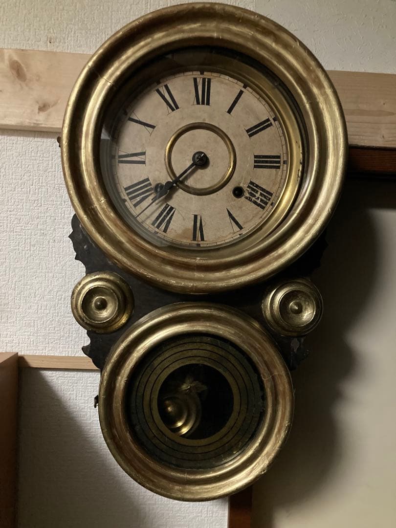 精工舎 柳島工場製 四つ玉ダルマ柱時計 稼働中