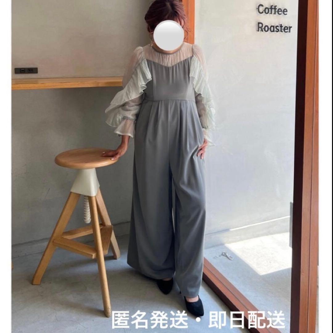 新作✨ドリードール シアーフリルパンツ パーティードレス オールインワン 緑 M