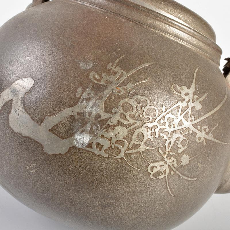 古錫　四君子文　継山造　急須　三越製　茶心壷　茶壷　合計約848g　MR6846