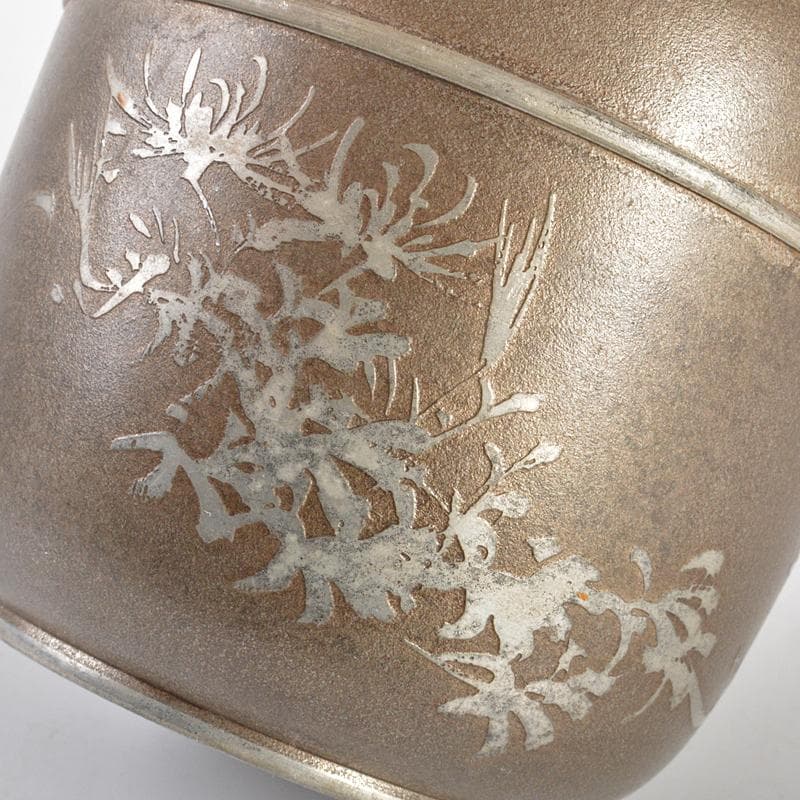 古錫　四君子文　継山造　急須　三越製　茶心壷　茶壷　合計約848g　MR6846