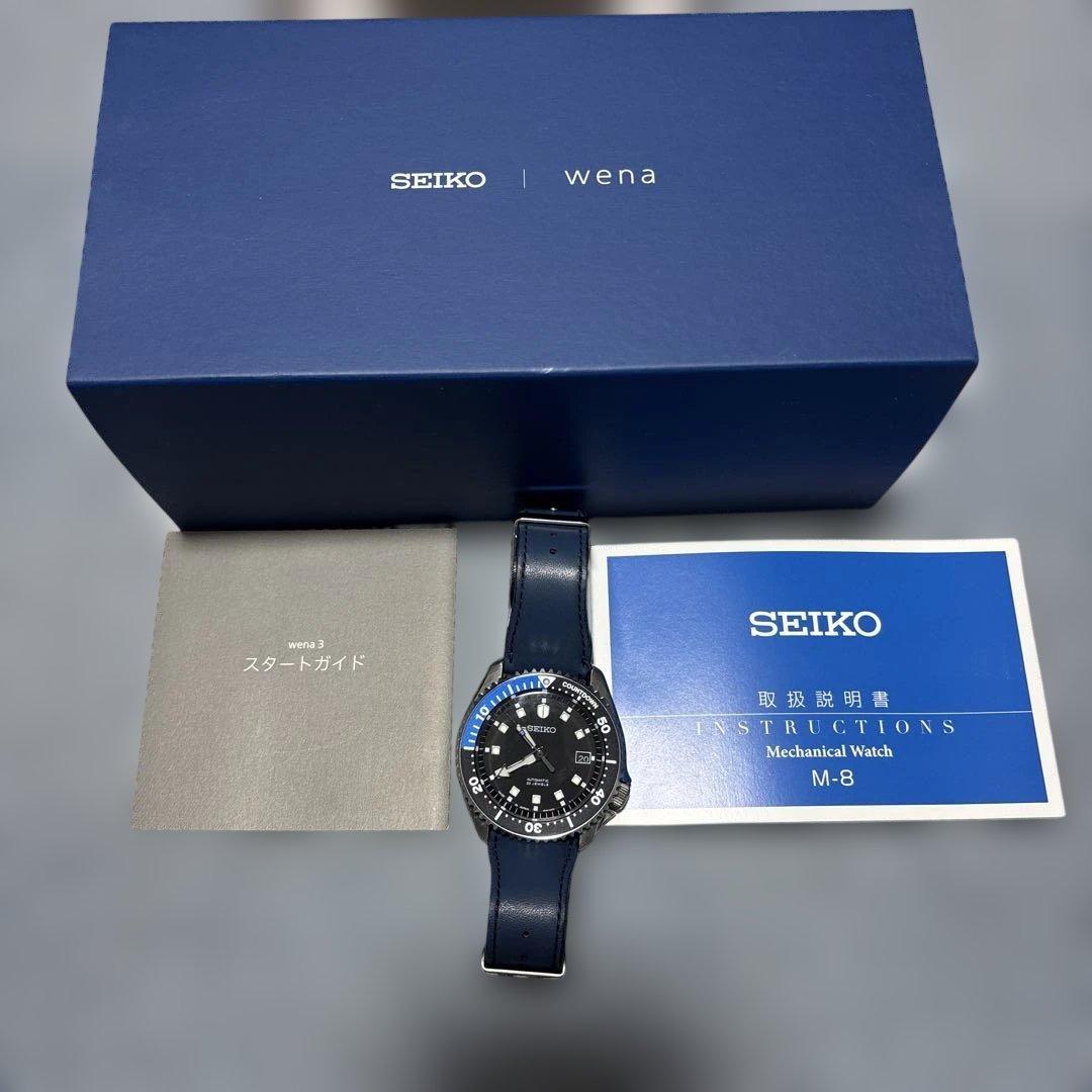 SEIKO wena 自動巻き時計 ブラック/ブルー