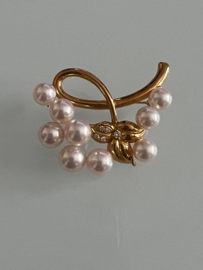 田崎真珠　TASAKI K18ダイヤ　パール デザインペンダントトップ