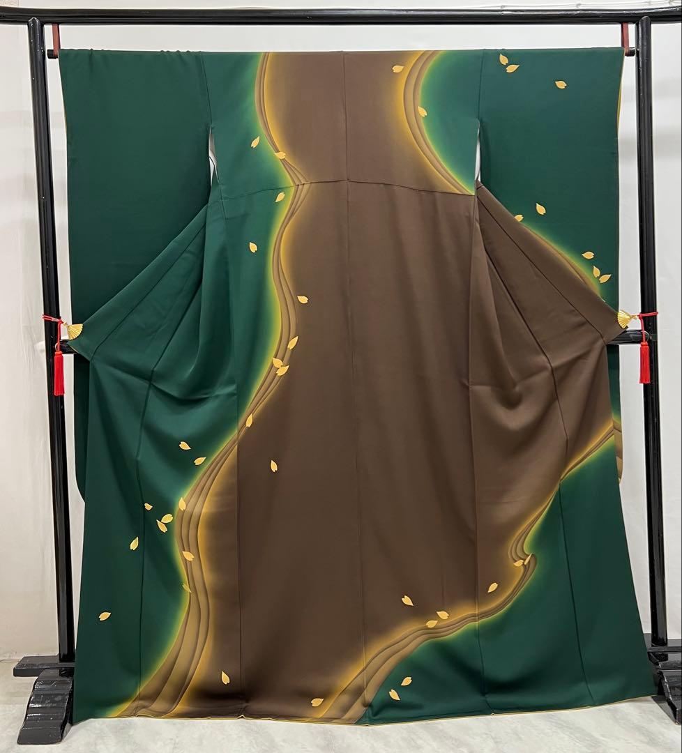 振り袖　フルセット　別誂長襦袢　金彩加工　刺繍入り　両面全通袋帯　個性的　663