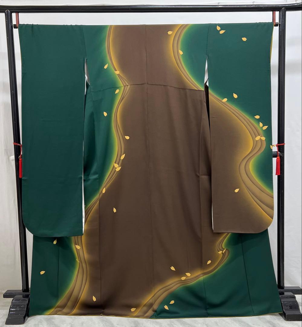 振り袖　フルセット　別誂長襦袢　金彩加工　刺繍入り　両面全通袋帯　個性的　663