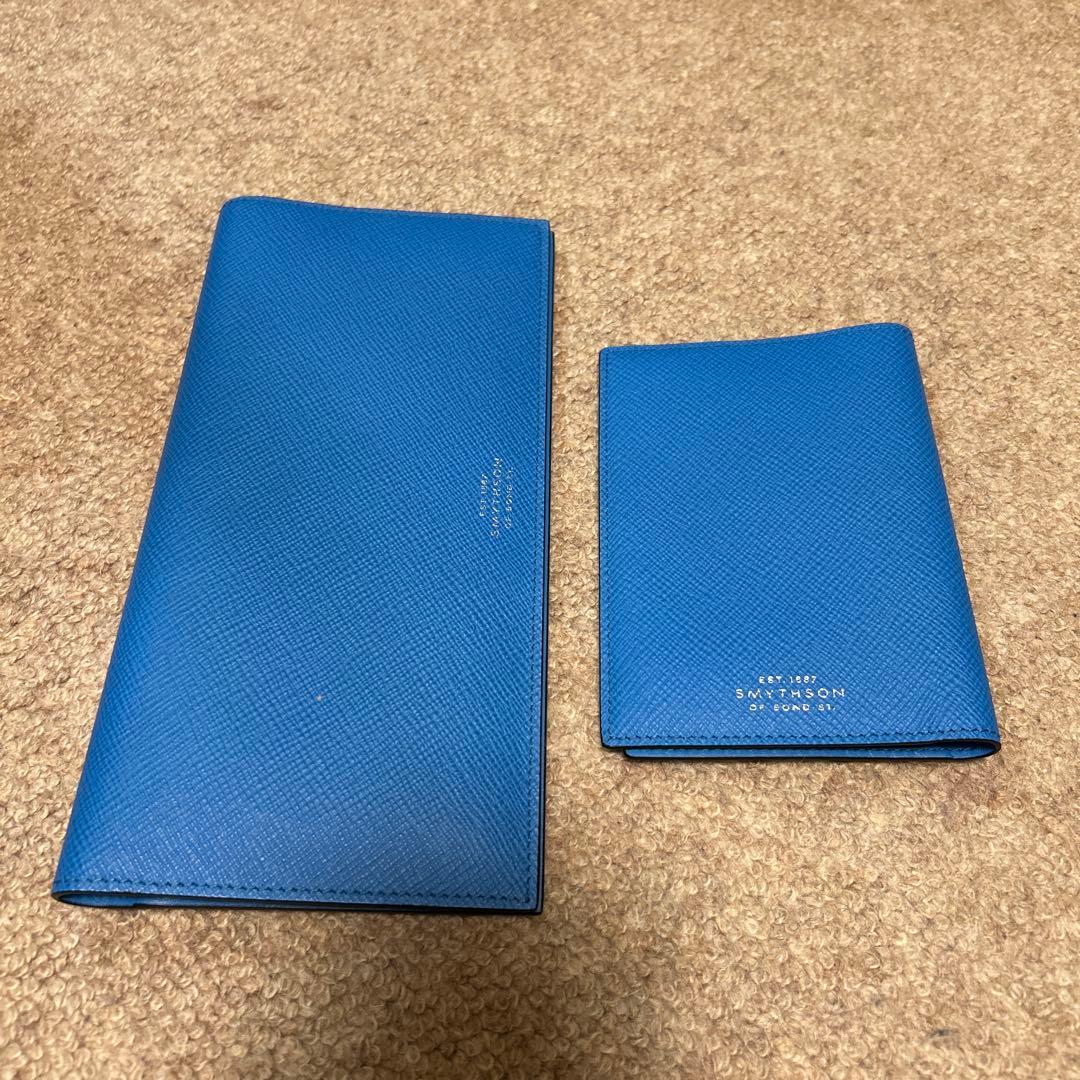SMYTHSON スマイソン ボーディングパス　パスポートケースセット ブルー