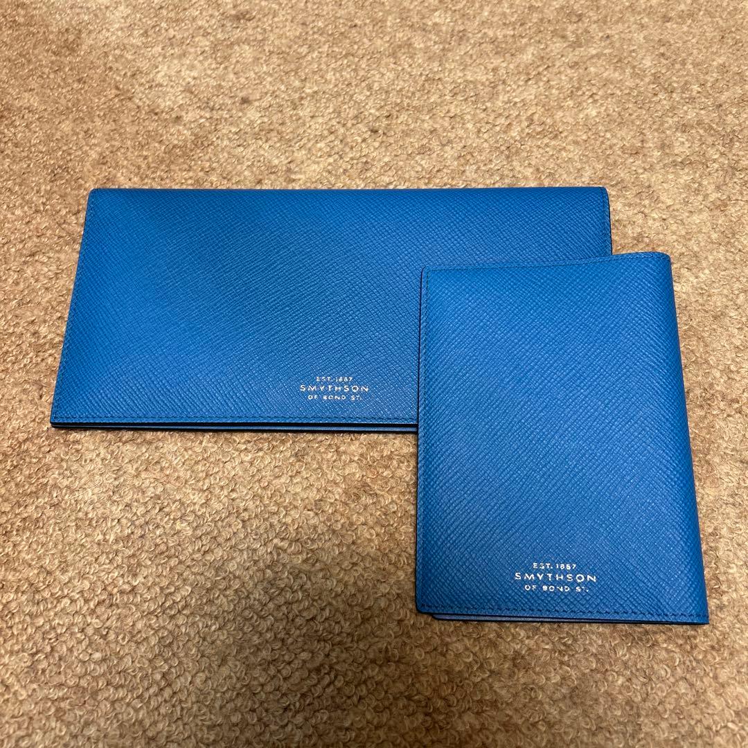SMYTHSON スマイソン ボーディングパス　パスポートケースセット ブルー