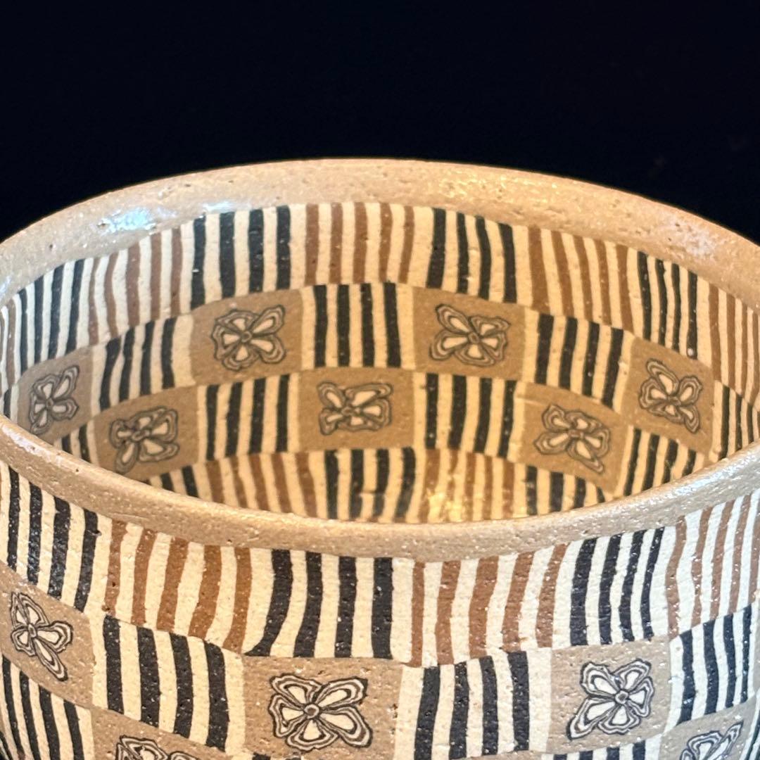 H*n様 水野教雄作　抹茶碗　練り込み