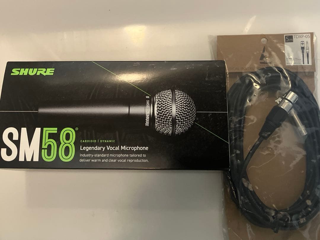 【新品】ダイナミックマイクSHURE SM58 プラグ付き