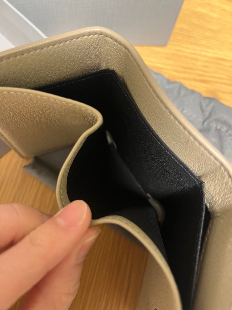 バレンシアガ ペーパーミニウォレット ベージュ 財布